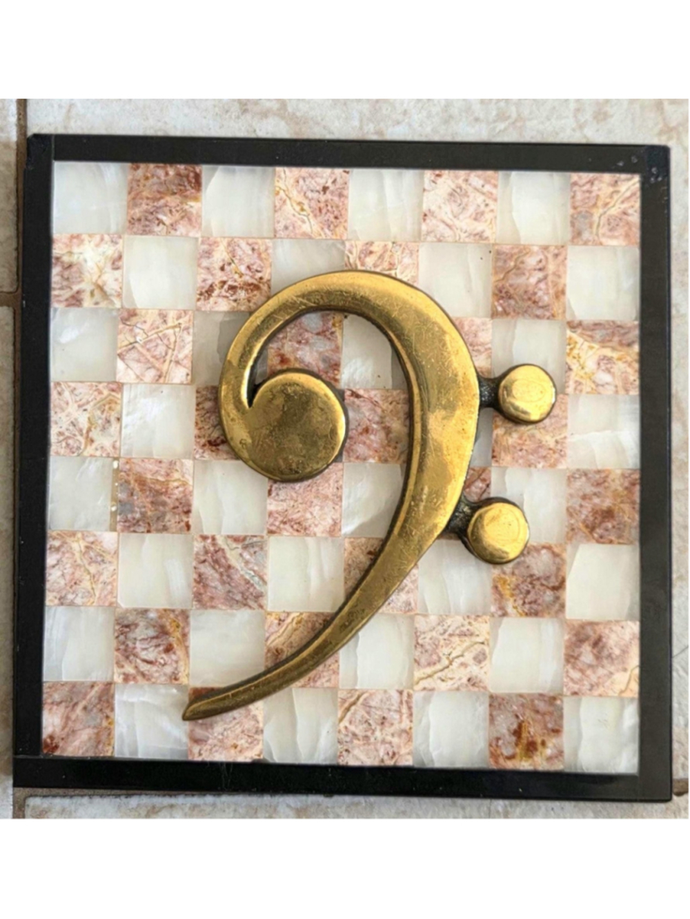 Vintage Brass C Clef Wall Art Mid Century Modern Music Wall Sculpture